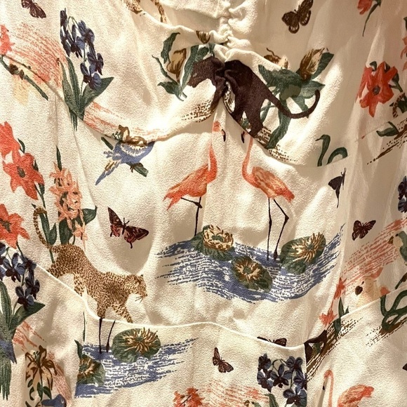 Cirrus Dress Rainforest Animal Print 🦩🐆🦋 | Size 0 XS - Picture 6 of 10